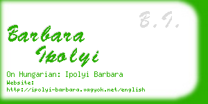 barbara ipolyi business card